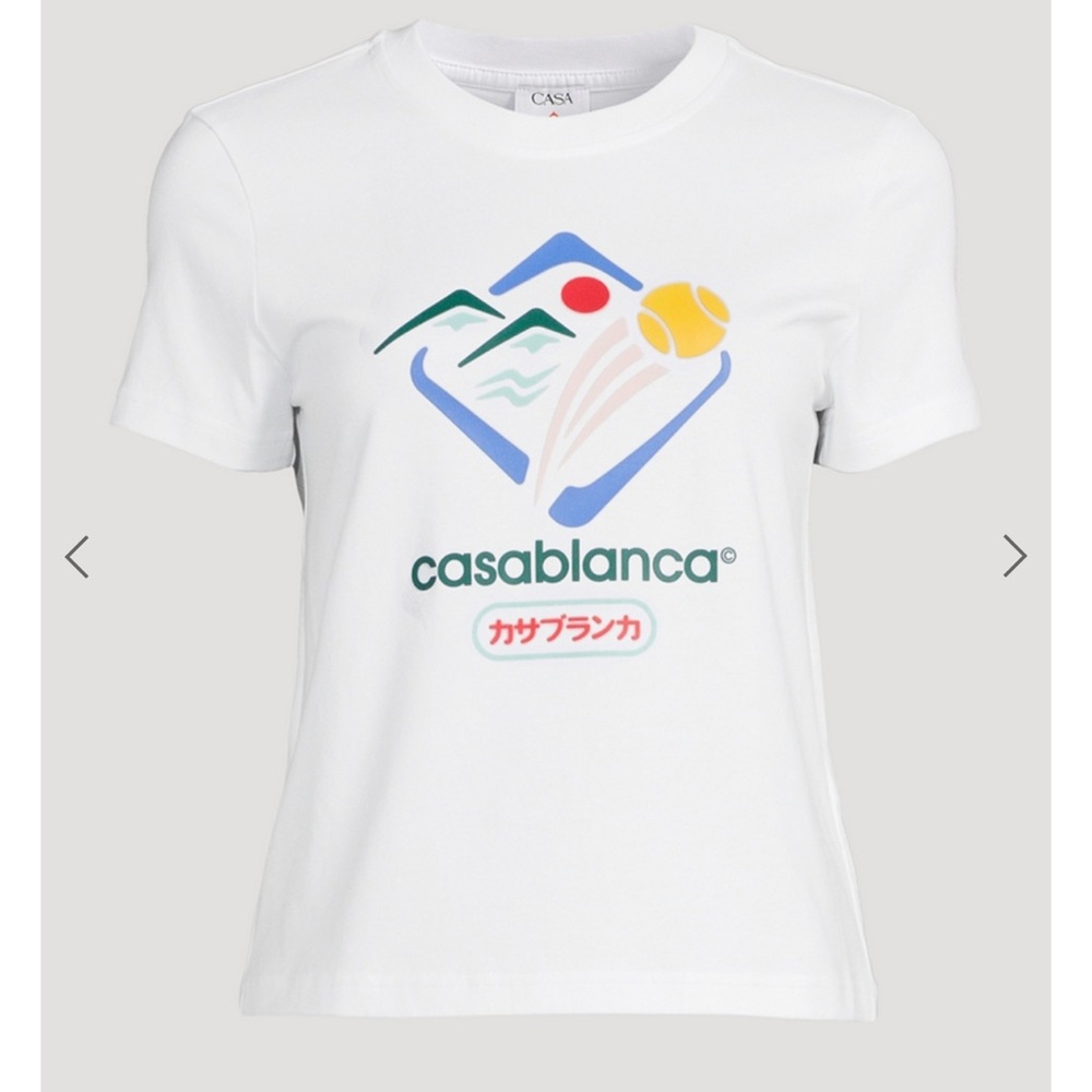 Casablanca White Graphic Short Sleeve Tee